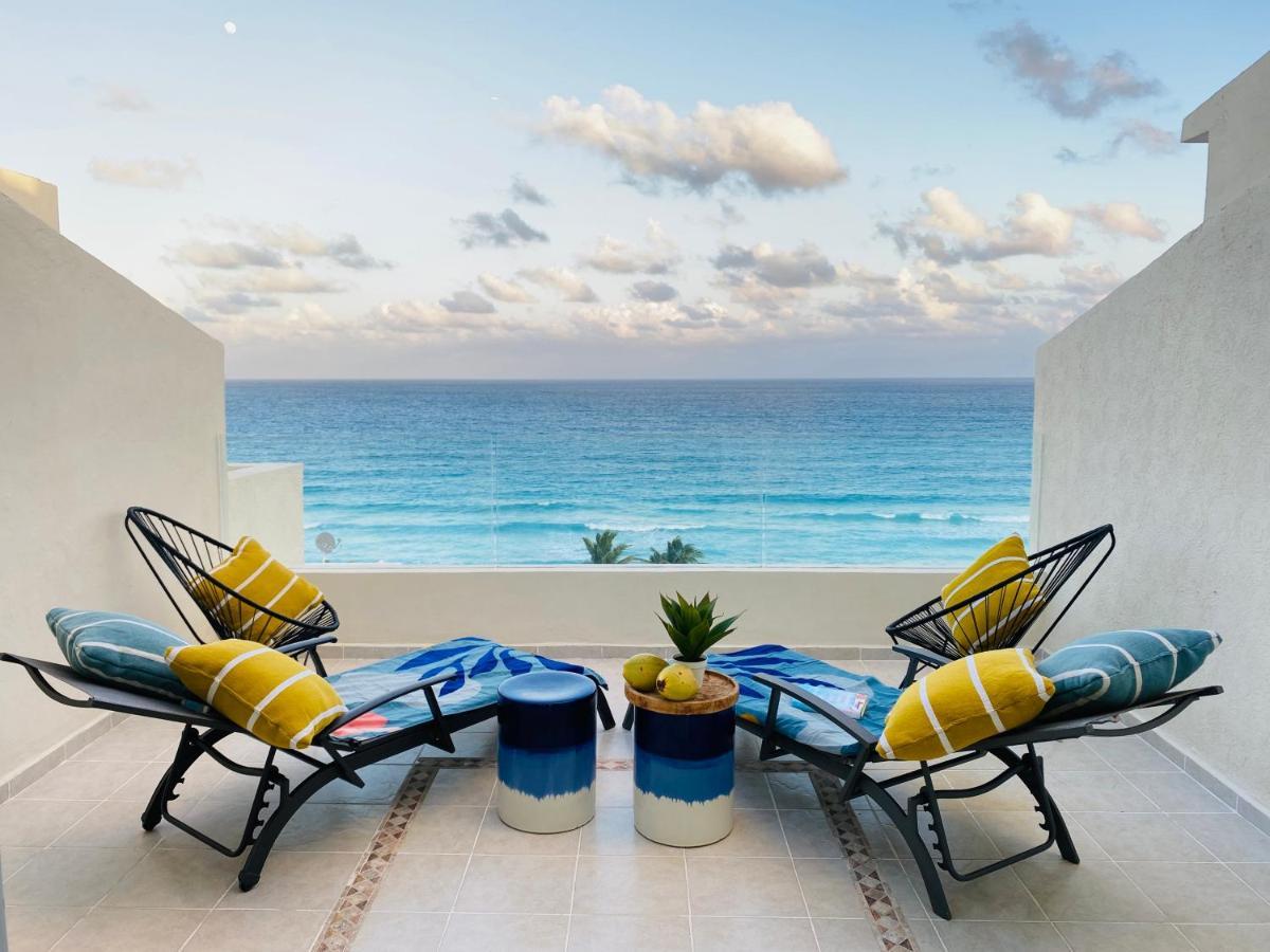 Ocean View Three Bedroom, Three Story Penthouse By The Beach Cancún Zewnętrze zdjęcie